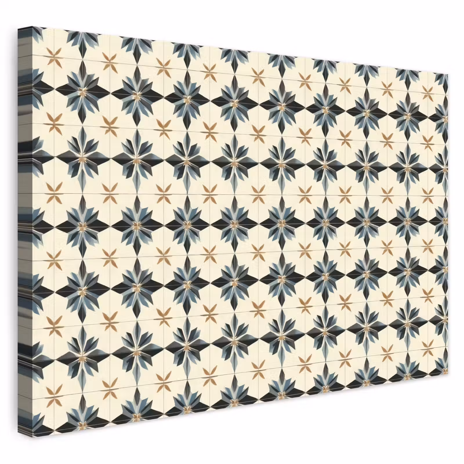 Buiten canvas - Sierlijk - Ornament - Blauw — 1