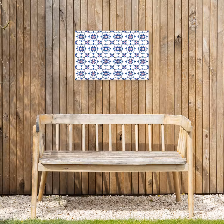 Buiten canvas - Modern - Patroon - Blauw - Roze — 3