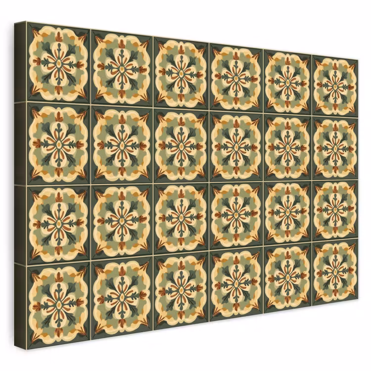 Buiten canvas - Ornament - Patroon - Groen — 1