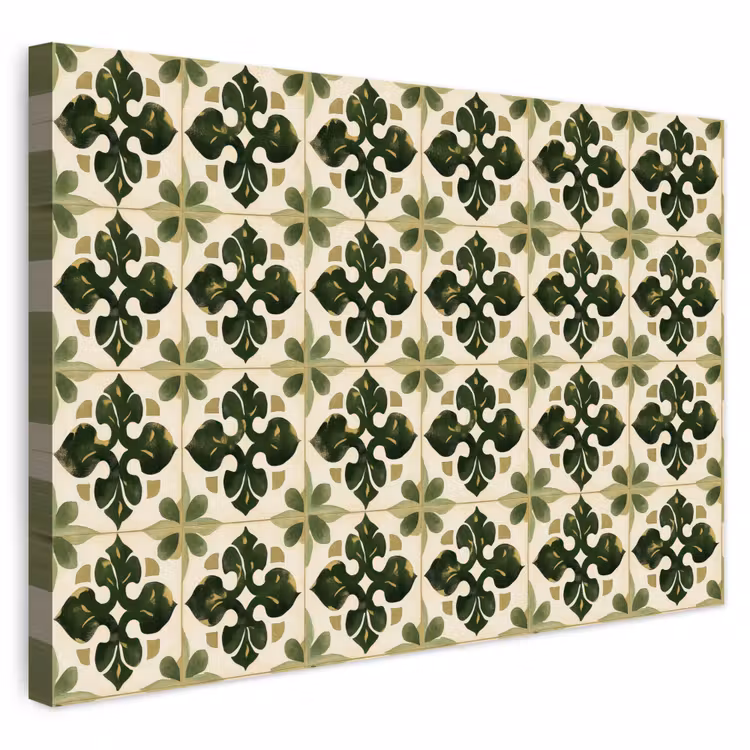 Buiten canvas - Patroon - Tegel - Groen — 1