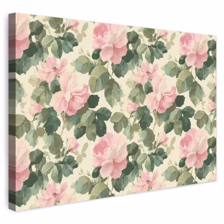 Buiten canvas - Rozen - Botanisch - Roze — 1