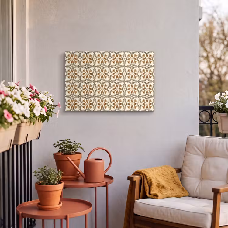 Buiten canvas - Siertegel - Patroon - Bruin — 4