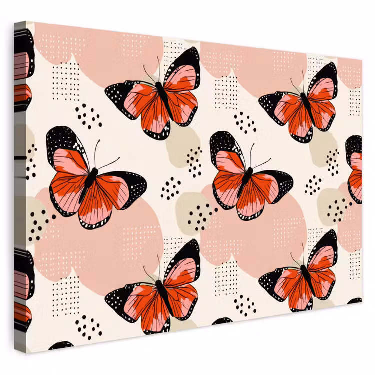 Buiten canvas - Vlinders - Retro - Kleurrijk — 1