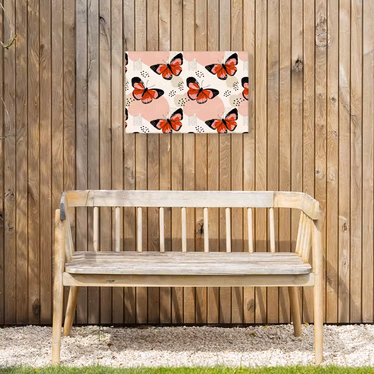 Buiten canvas - Vlinders - Retro - Kleurrijk — 3