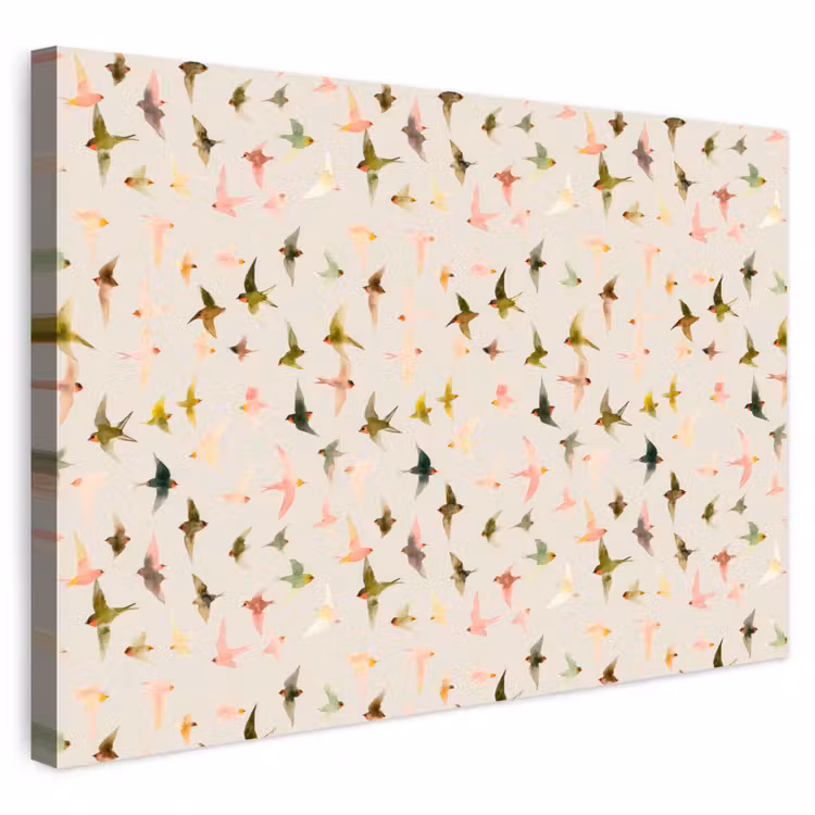 Buiten canvas - Vogels - Vliegen - Kleurrijk — 1
