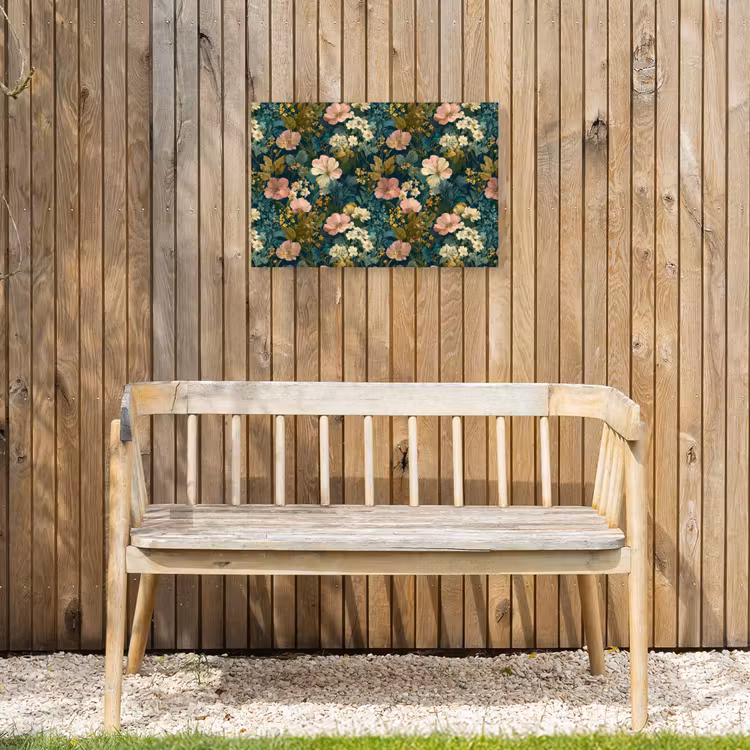 Buiten canvas - Wilde bloemen - Botanisch - Patroon - Roze - Romantisch — 3