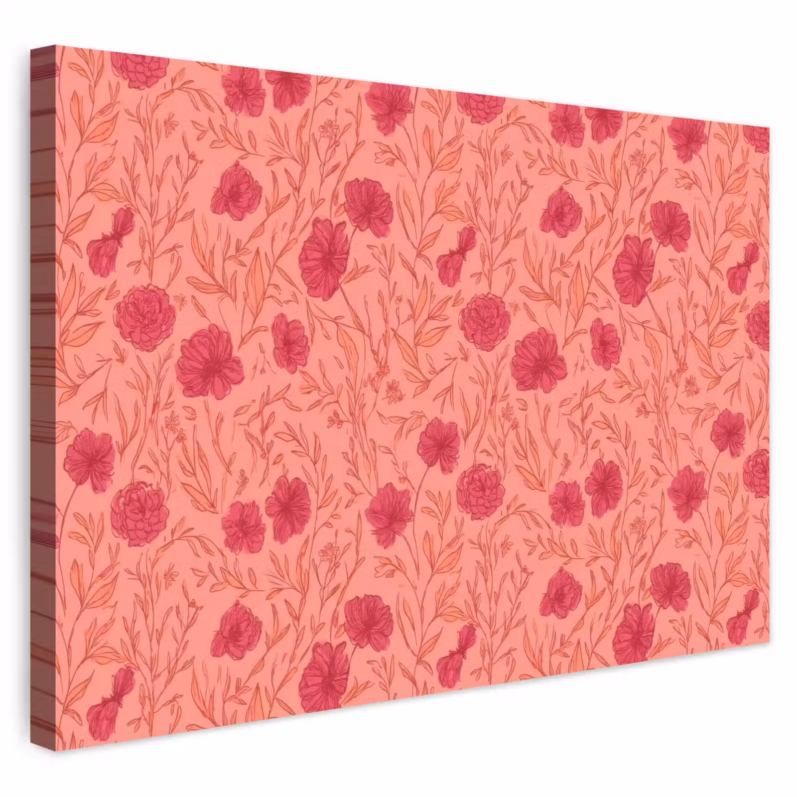 Buiten canvas - Weidebloemen - Romantisch - Roze — 1