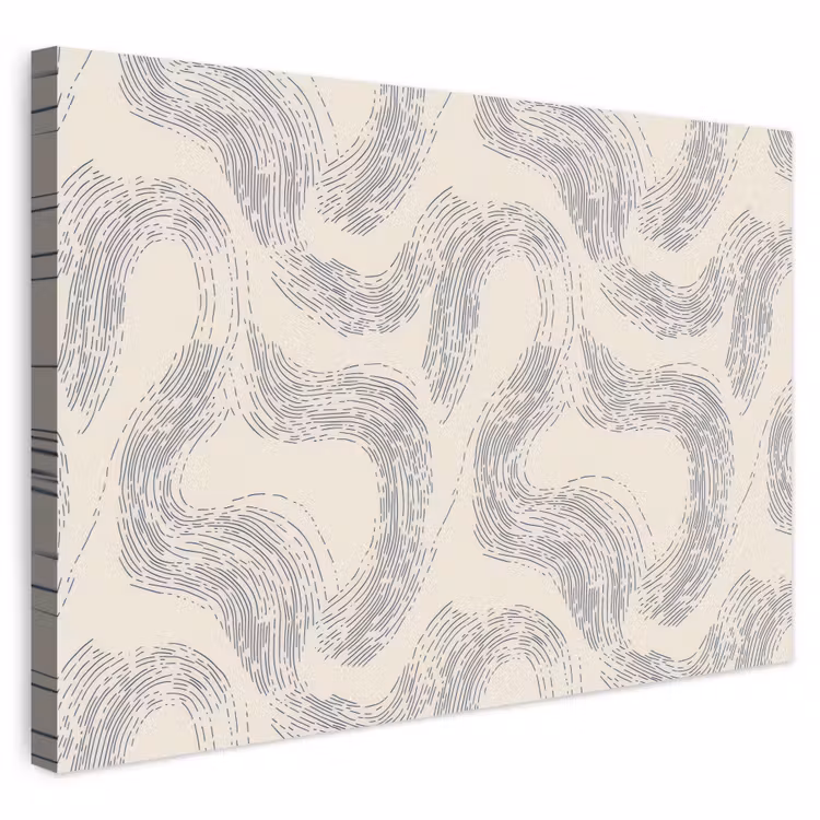 Buiten canvas - Lijnen - Patroon - Beige - Minimalistisch — 1
