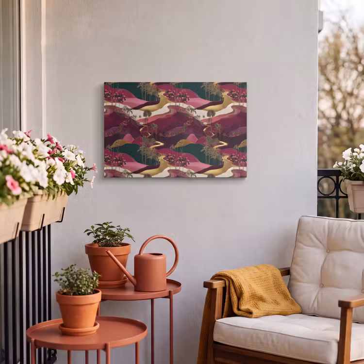 Buiten canvas - Magisch - Palmbomen - Goud — 4