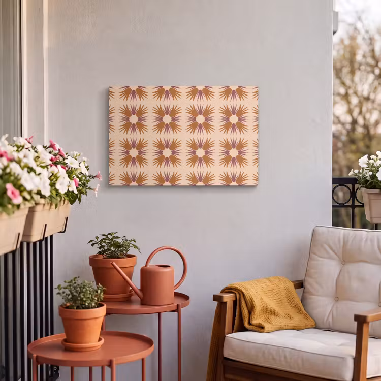 Buiten canvas - Ornament - Patroon - Oker — 4