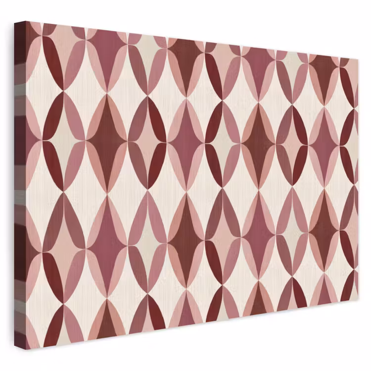 Buiten canvas - Ovaal - Textuur - Roze — 1