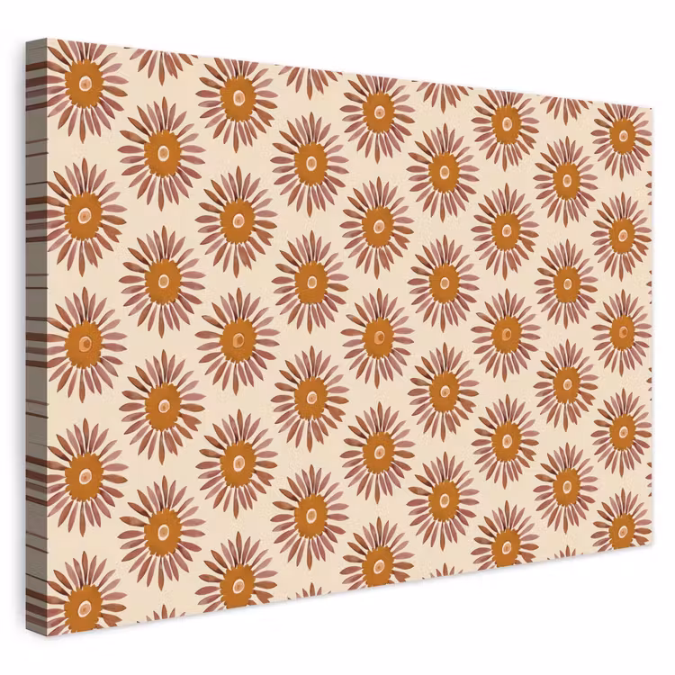 Buiten canvas - Patroon - Retro - Bruin — 1