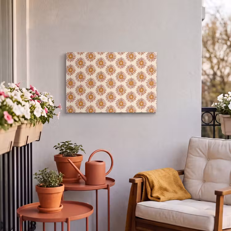 Buiten canvas - Patroon - Retro - Bruin — 4