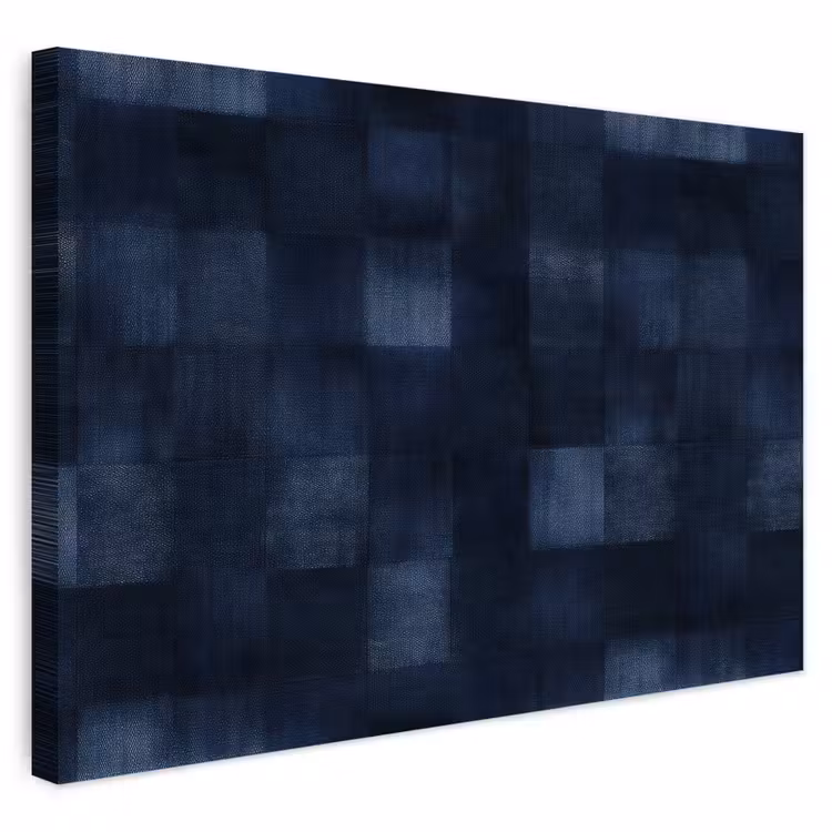 Buiten canvas - Patroon - Ruit - Marineblauw — 1