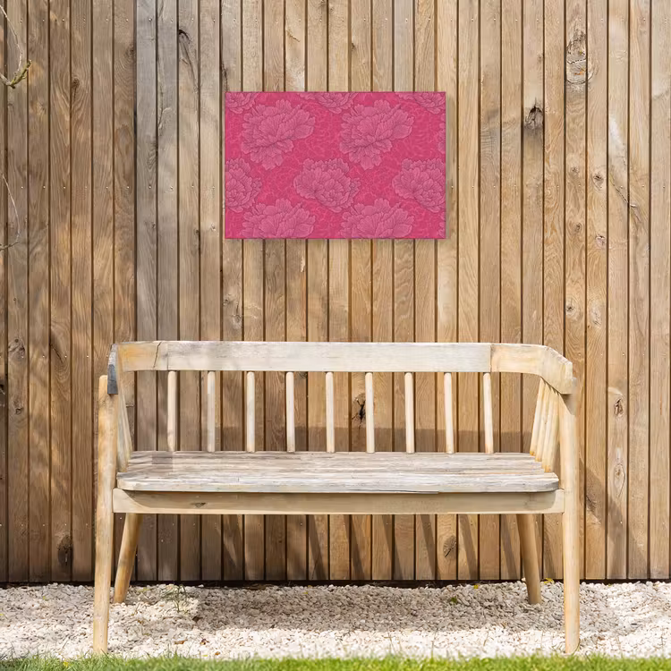 Buiten canvas - Pioenrozen - Energiek - Roze — 3