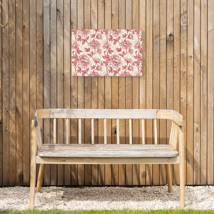 Buiten canvas - Pioenrozen - Modern - Rood — 3