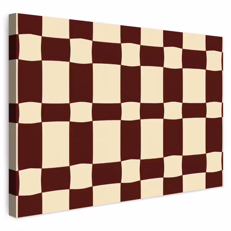 Buiten canvas - Retro - Patroon - Bruin — 1