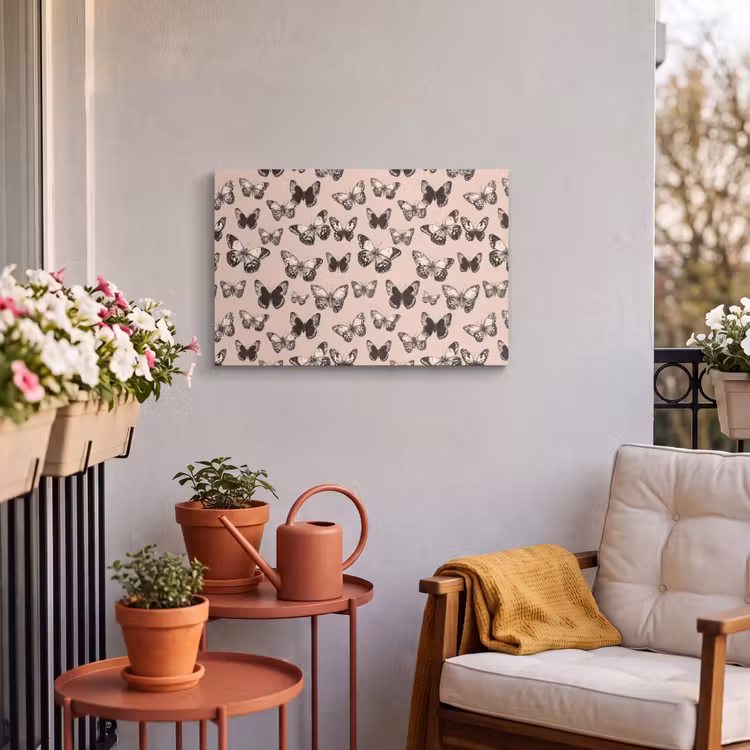 Buiten canvas - Tijdloos - Vlinders - Perzik — 4