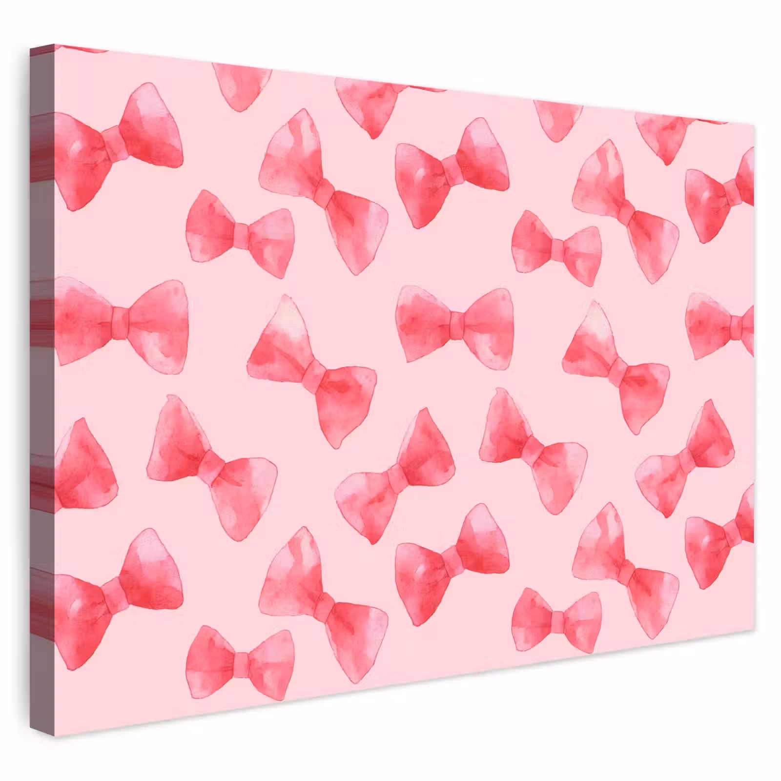 Buiten canvas - Strikken - Aquarel - Roze — 1
