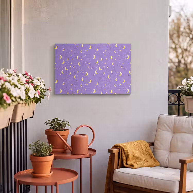 Buiten canvas - Manen - Sterren - Paars — 4