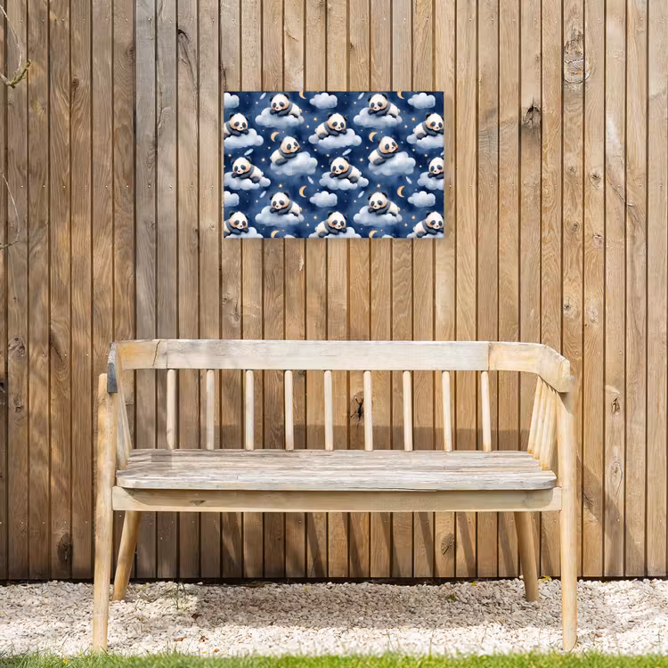 Buiten canvas - Panda's - Slapen - Blauw — 3