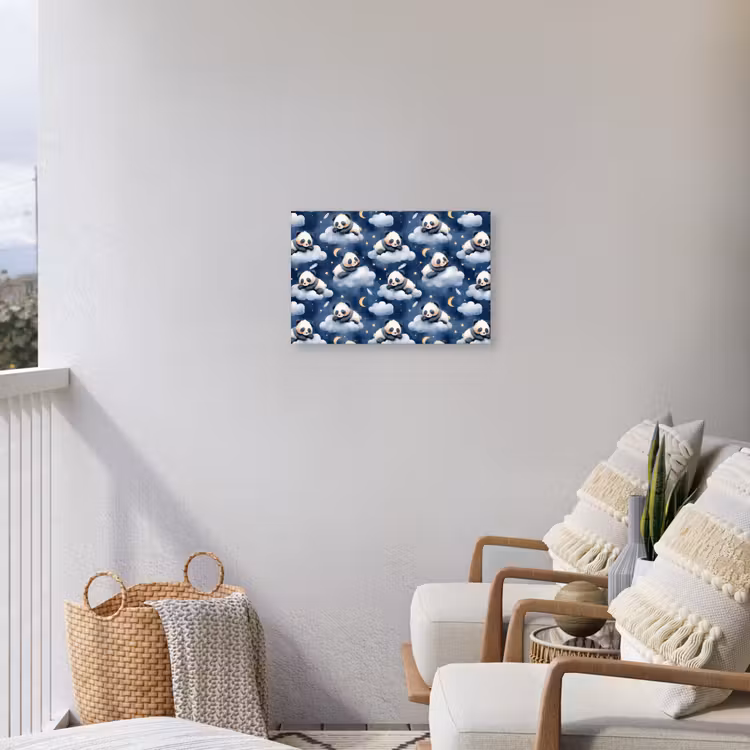 Buiten canvas - Panda's - Slapen - Blauw — 4