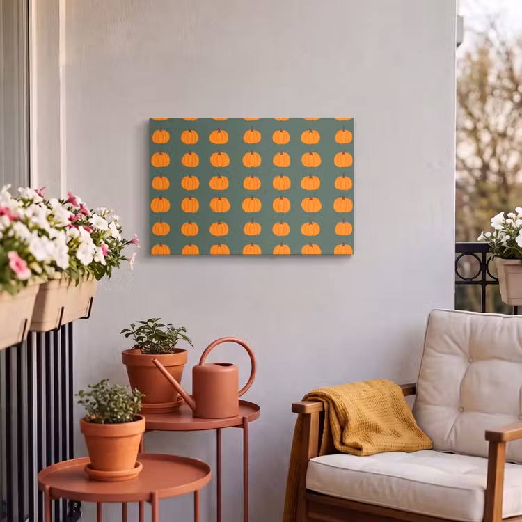 Buiten canvas - Pompoen - Patroon - Oranje — 4