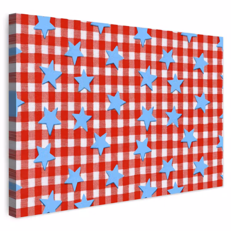 Buiten canvas - Ruit - Sterren - Rood — 1