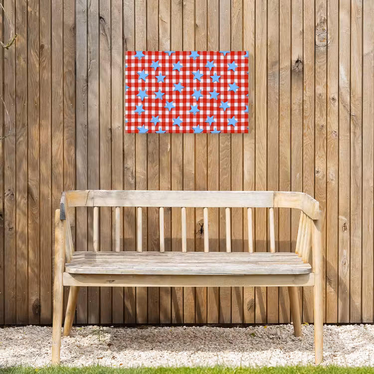 Buiten canvas - Ruit - Sterren - Rood — 3