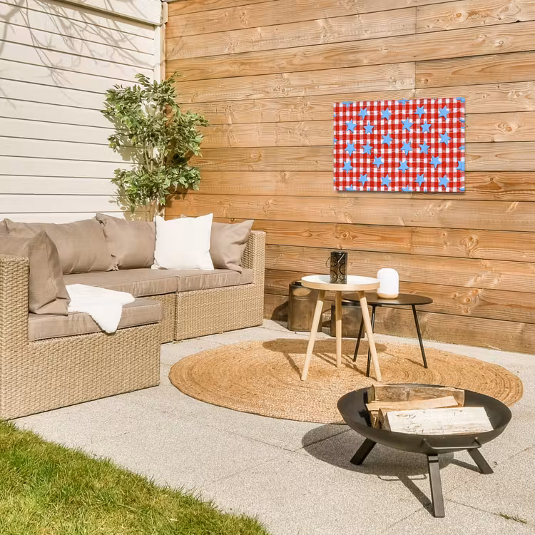 Buiten canvas - Ruit - Sterren - Rood — 5