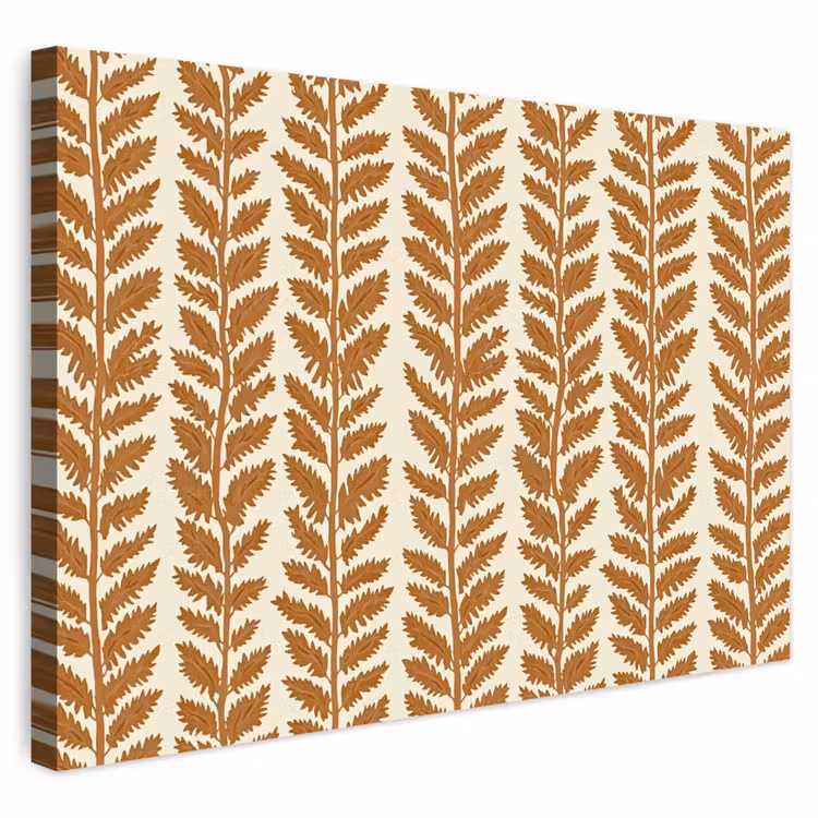 Buiten canvas - Textuur - Bladeren - Oker — 1