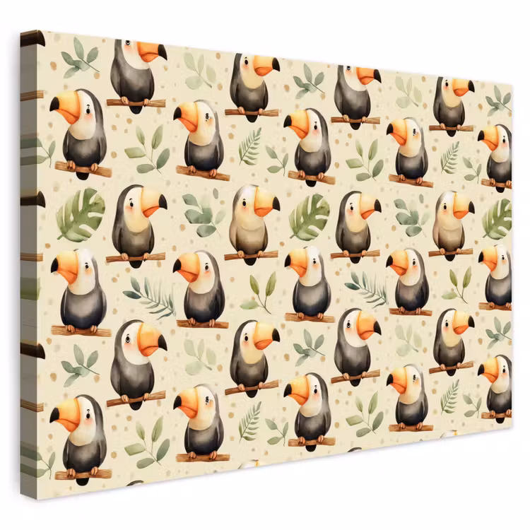 Buiten canvas - Toekans - Exotisch - Kleurrijk — 1
