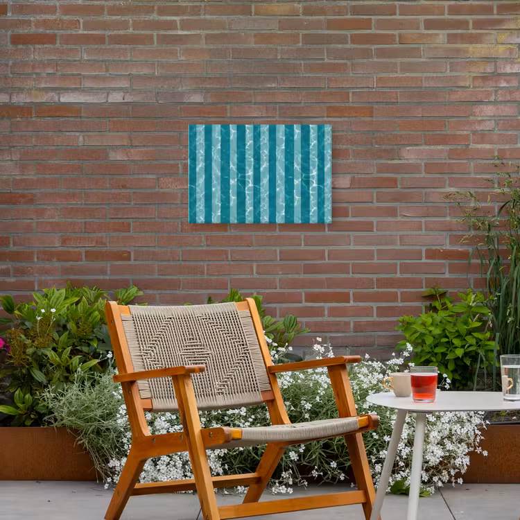 Buiten canvas - Zwembad - Strepen - Groen — 2