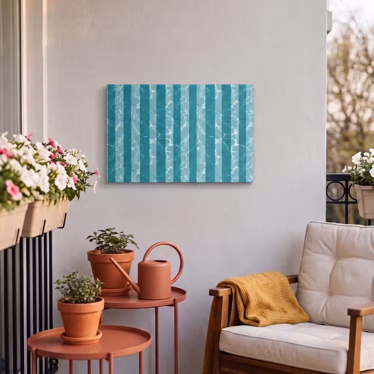 Buiten canvas - Zwembad - Strepen - Groen — 4