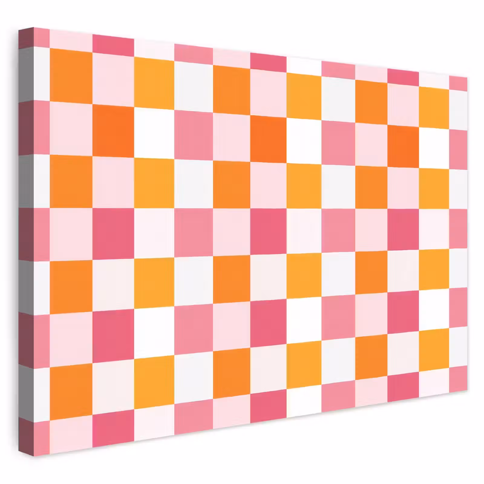 Buiten canvas - Patroon - Vierkant - Roze — 1