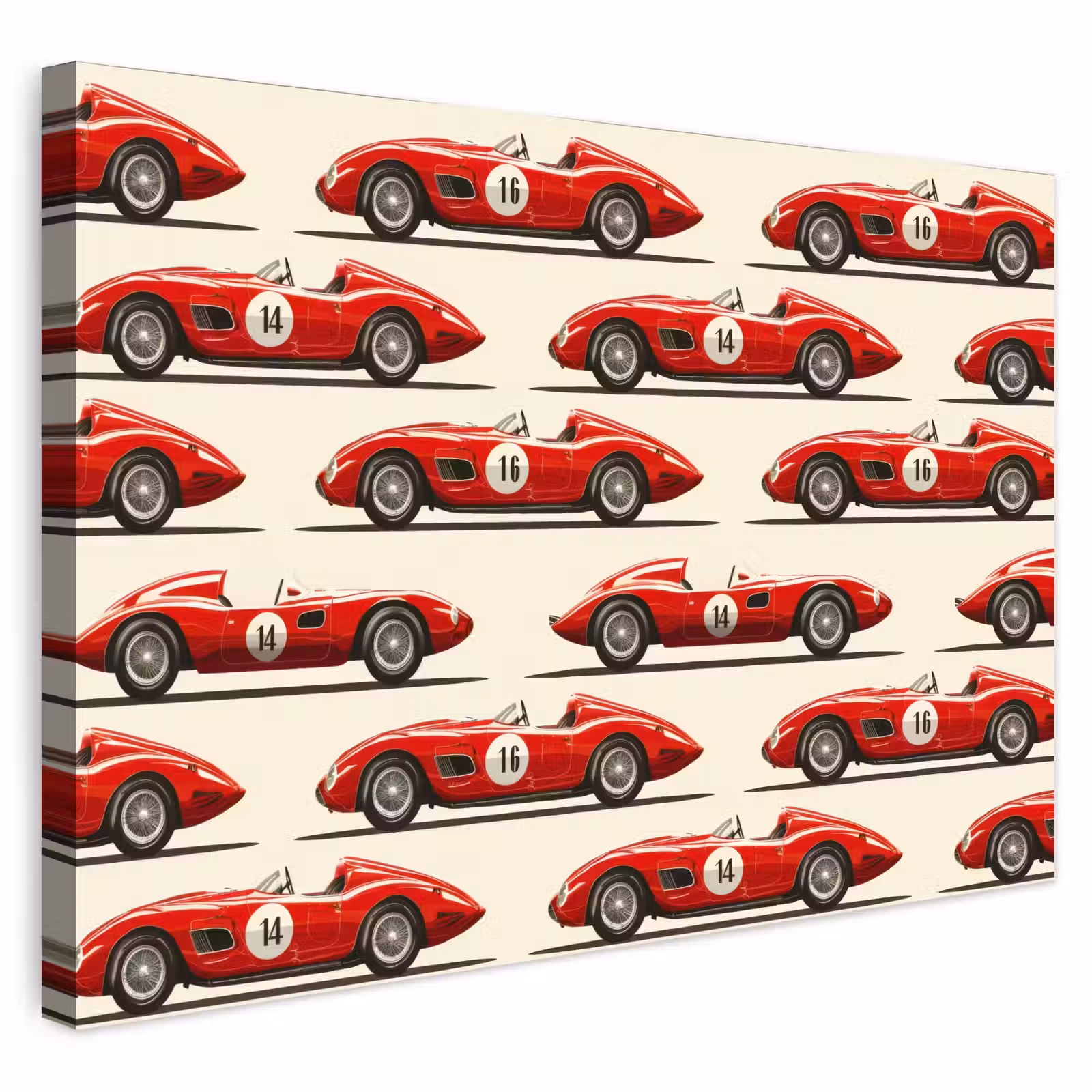 Buiten canvas - Raceauto - Retro - Rood — 1