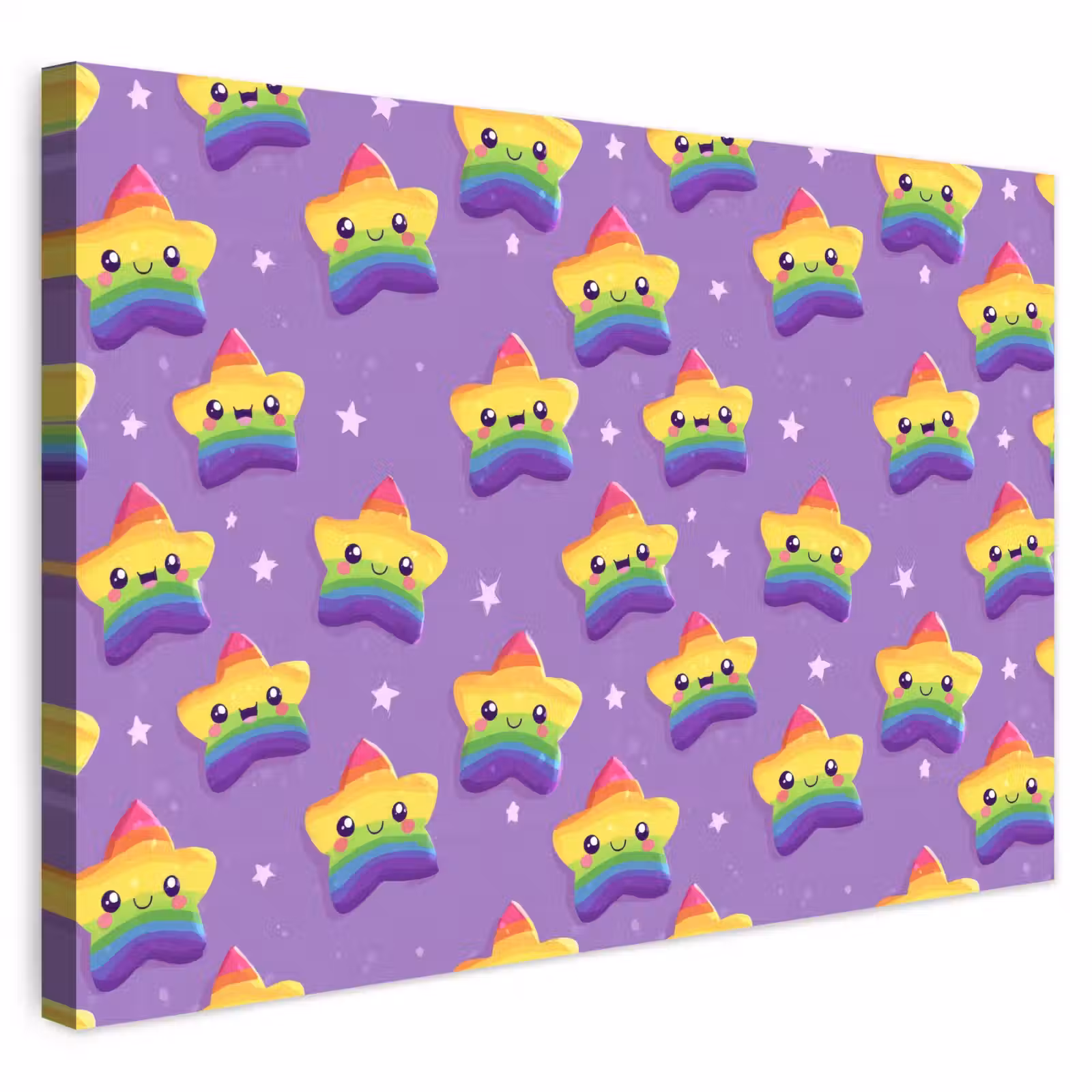 Buiten canvas - Sterren - Regenboog - Paars — 1