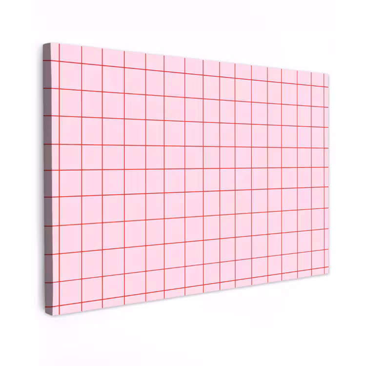 Buiten canvas - Raster - Patroon - Roze — 1