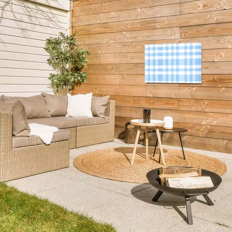 Buiten canvas - Ruit - Patroon - Blauw — 5