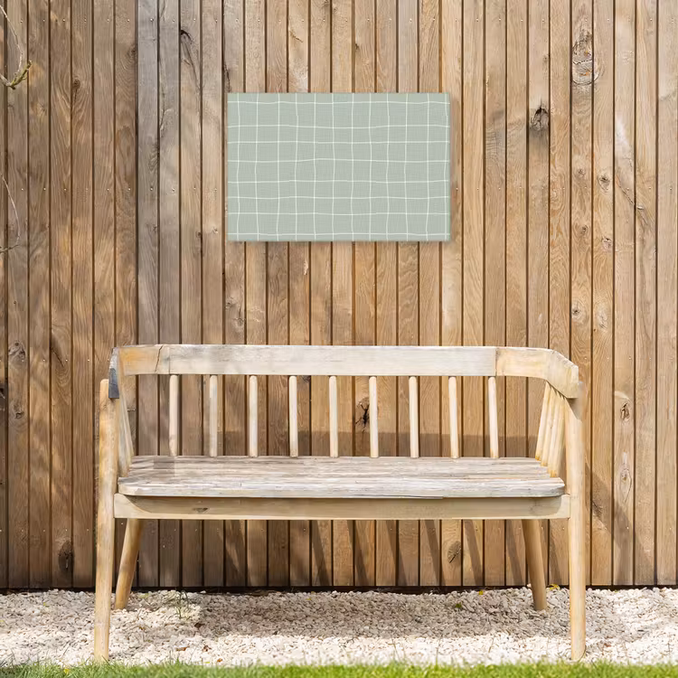 Buiten canvas - Ruitpatroon - Golvend - Groen — 3