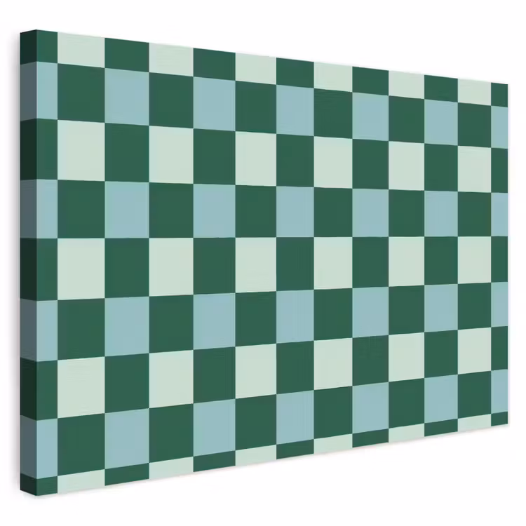 Buiten canvas - Schaakbord - Klassiek - Groen — 1