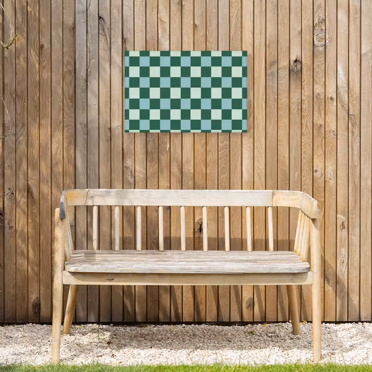 Buiten canvas - Schaakbord - Klassiek - Groen — 3