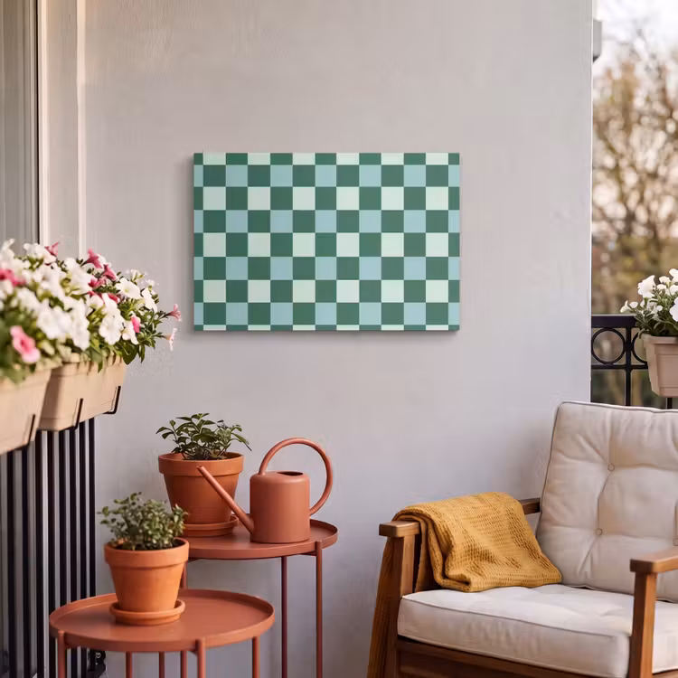 Buiten canvas - Schaakbord - Klassiek - Groen — 4