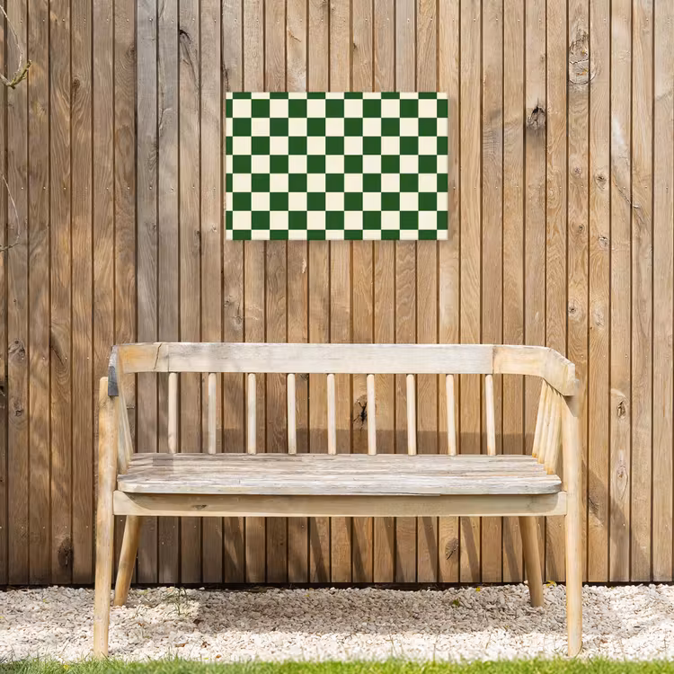 Buiten canvas - Schaakbord - Patroon - Groen — 3