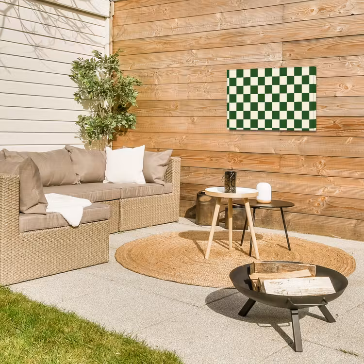 Buiten canvas - Schaakbord - Patroon - Groen — 5