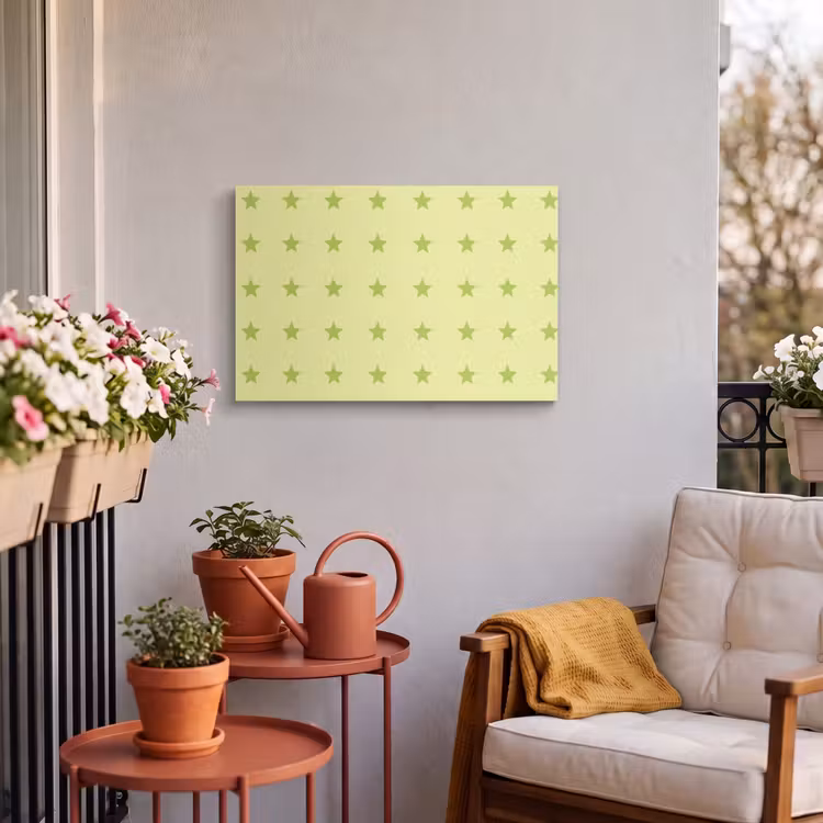 Buiten canvas - Sterren - Patroon - Groen — 4