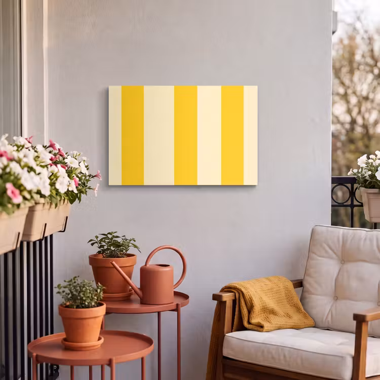 Buiten canvas - Strepen - Klassiek - Geel — 4