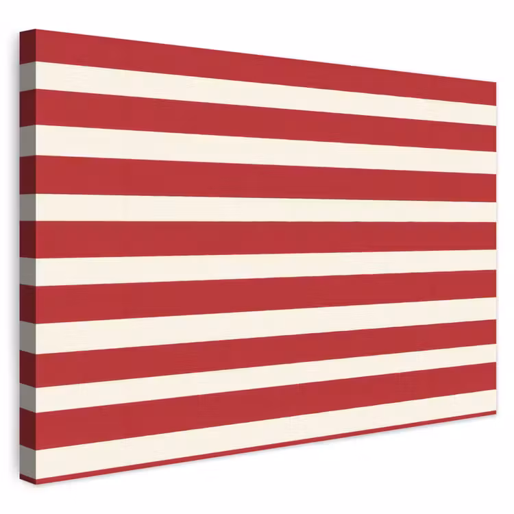 Buiten canvas - Strepen - Patroon - Rood — 1