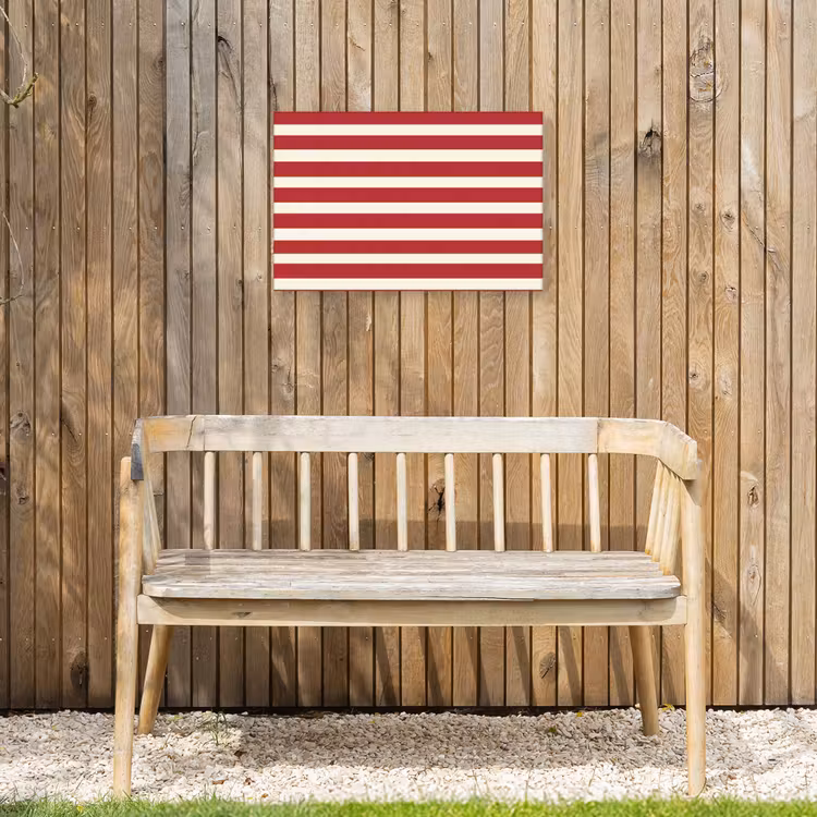 Buiten canvas - Strepen - Patroon - Rood — 3