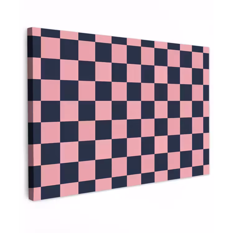 Buiten canvas - Traditioneel - Patroon - Blauw - Roze — 1